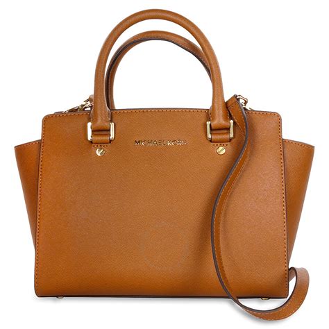 michael kors handtasche selma braun|michael kors saffiano satchel.